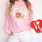 Adorable Vintage 1980's Strawberry Girl Cartoon WIth Rainbow and Sunshine | 80s Vintage Nostalgia Cozy Vintage Drop Shoulder Sweatshirt Sweater