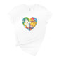 Bright Valentine Rainbow Pony Heart | 80s Vintage Nostalgia Cozy T-shirt Tee 1980
