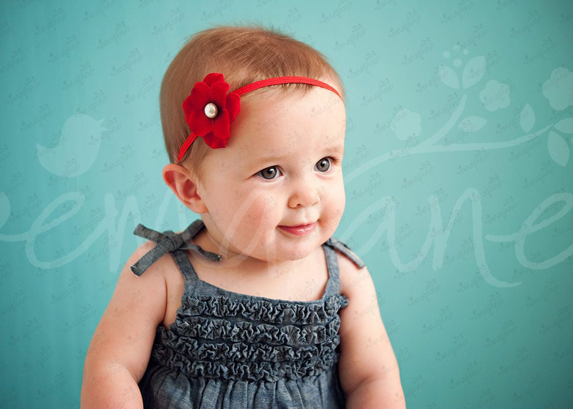 Pearl Hydrangea Flowers on Soft Stretch Headbands - Ema Jane