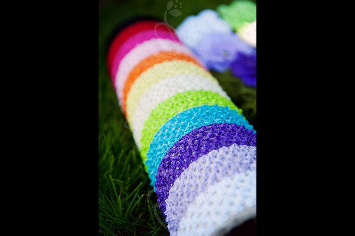 Peony Flower Clips with Soft Crochet Headbands - Ema Jane