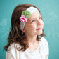 Shabby Chic "Kawaii" Headband - Bubblegum Rose on White - Ema Jane