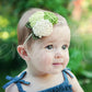 Loopy Triplet Felt Flowers (Cream, Lime, Wheat Grass), Headbands,Bows,Hair Flowers, Ema Jane Boutique