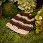 Waffle Beanie Hat (Chocolate Brown Stripes) - Ema Jane