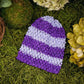 Waffle Beanie Hat (Purple and Lavender Stripes) - Ema Jane
