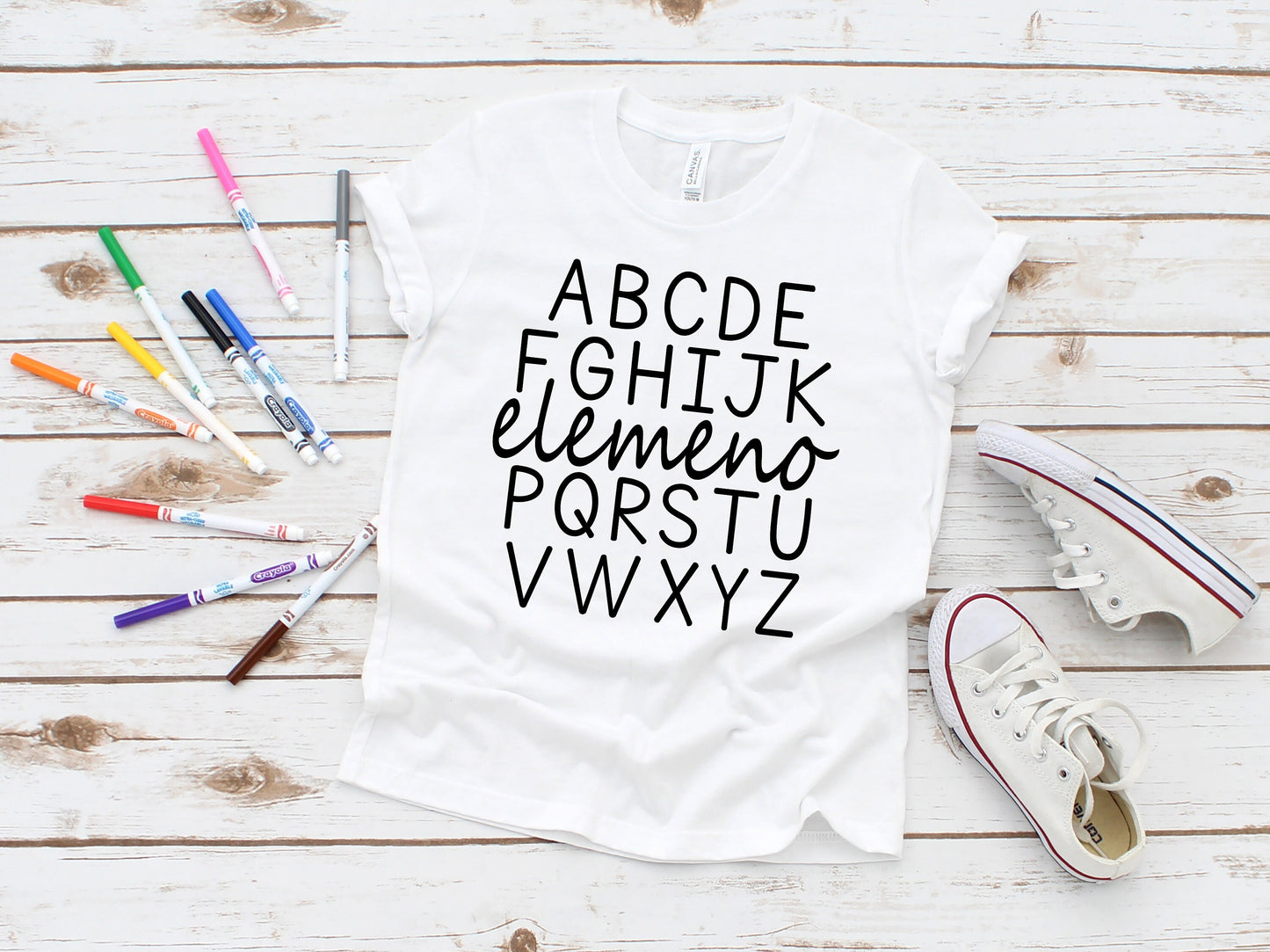 ABCDEFG HIJK elemeno P Funny Alphabet Tee | School, Teachers, Schooling | UNISEX Relaxed Jersey T-Shirt for Women