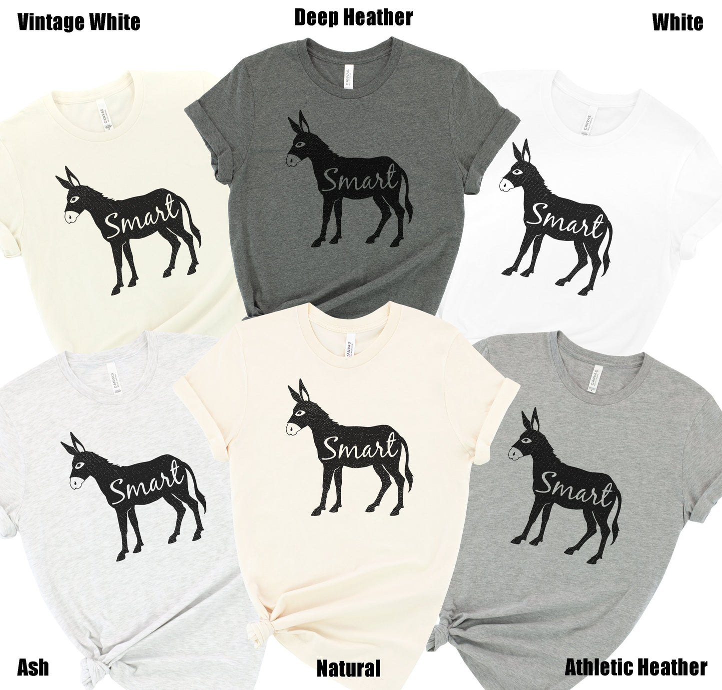 Smart Ass Donkey SmartAss Soft Unisex (for Women) Bella Graphic Tees