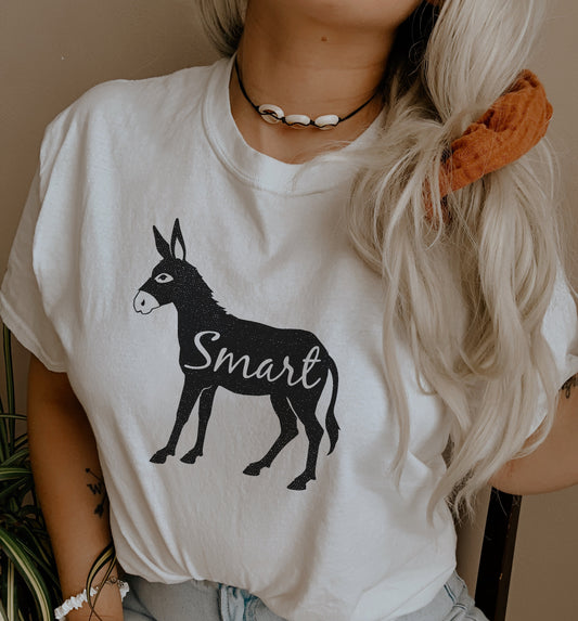 Smart Ass Donkey SmartAss Soft Unisex (for Women) Bella Graphic Tees