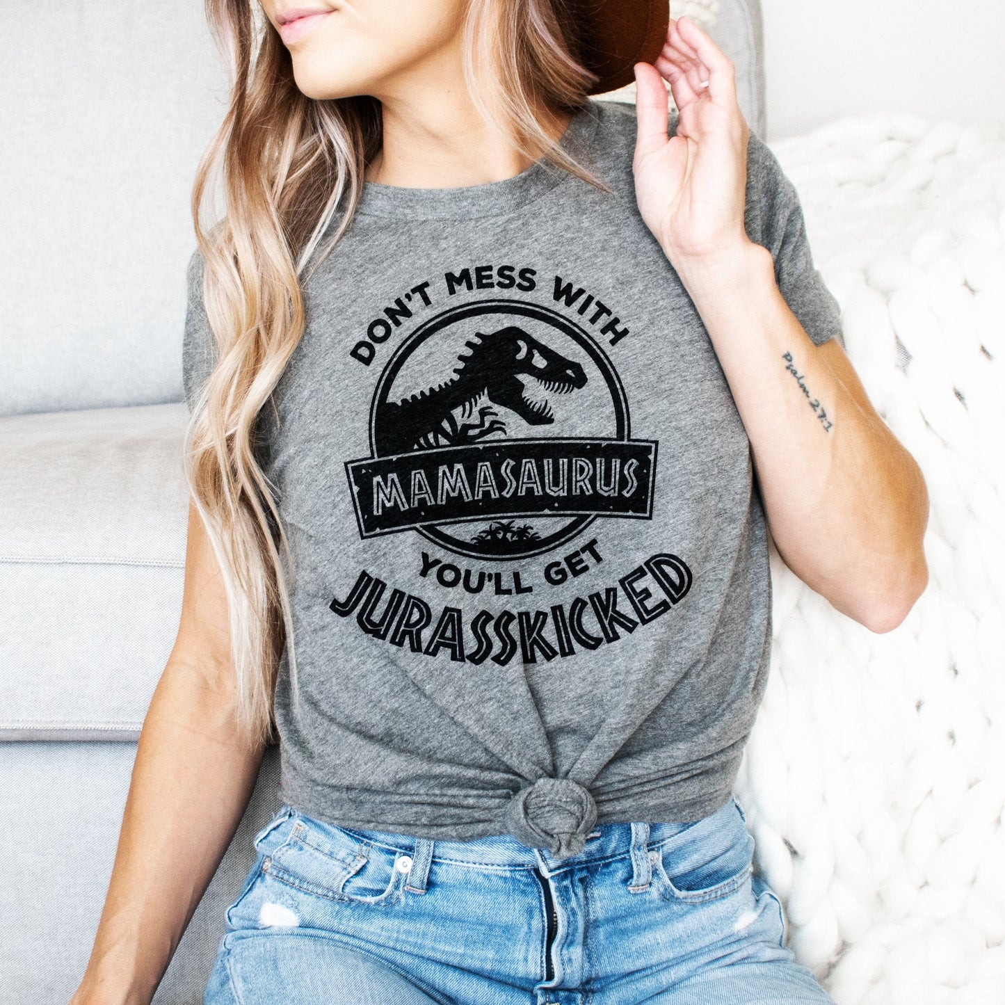 Don't Mess with Mama or You'll Get Jurasskicked (Jurassic Kicked) | Soft Unisex for Women