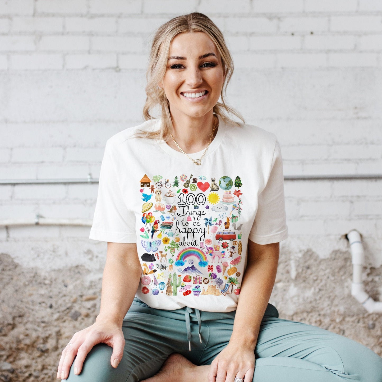 100 Things to be Happy About | UNISEX Relaxed Jersey T-Shirt for Women