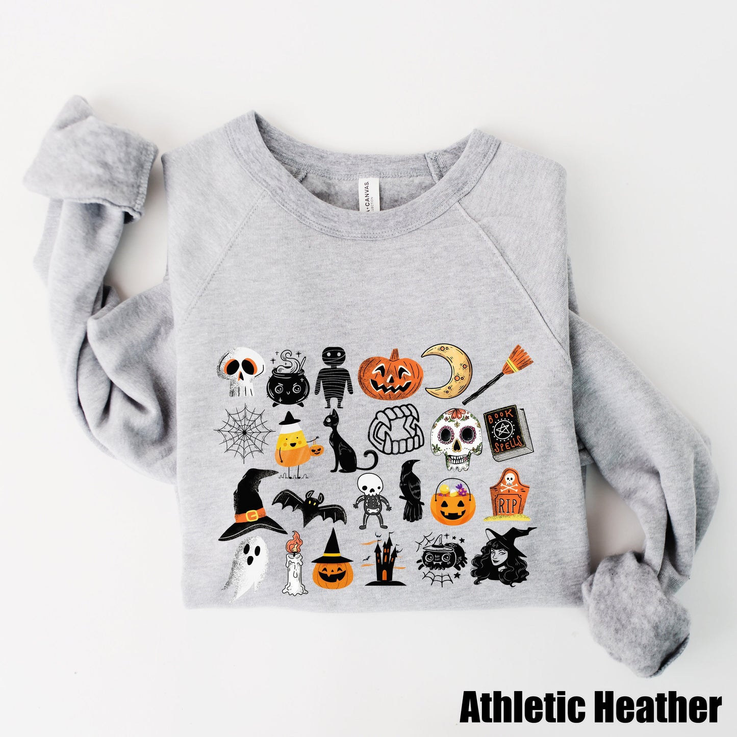 It’s the Little Things | Happy Halloween | UNISEX Sponge Fleece Raglan Crewneck Sweater