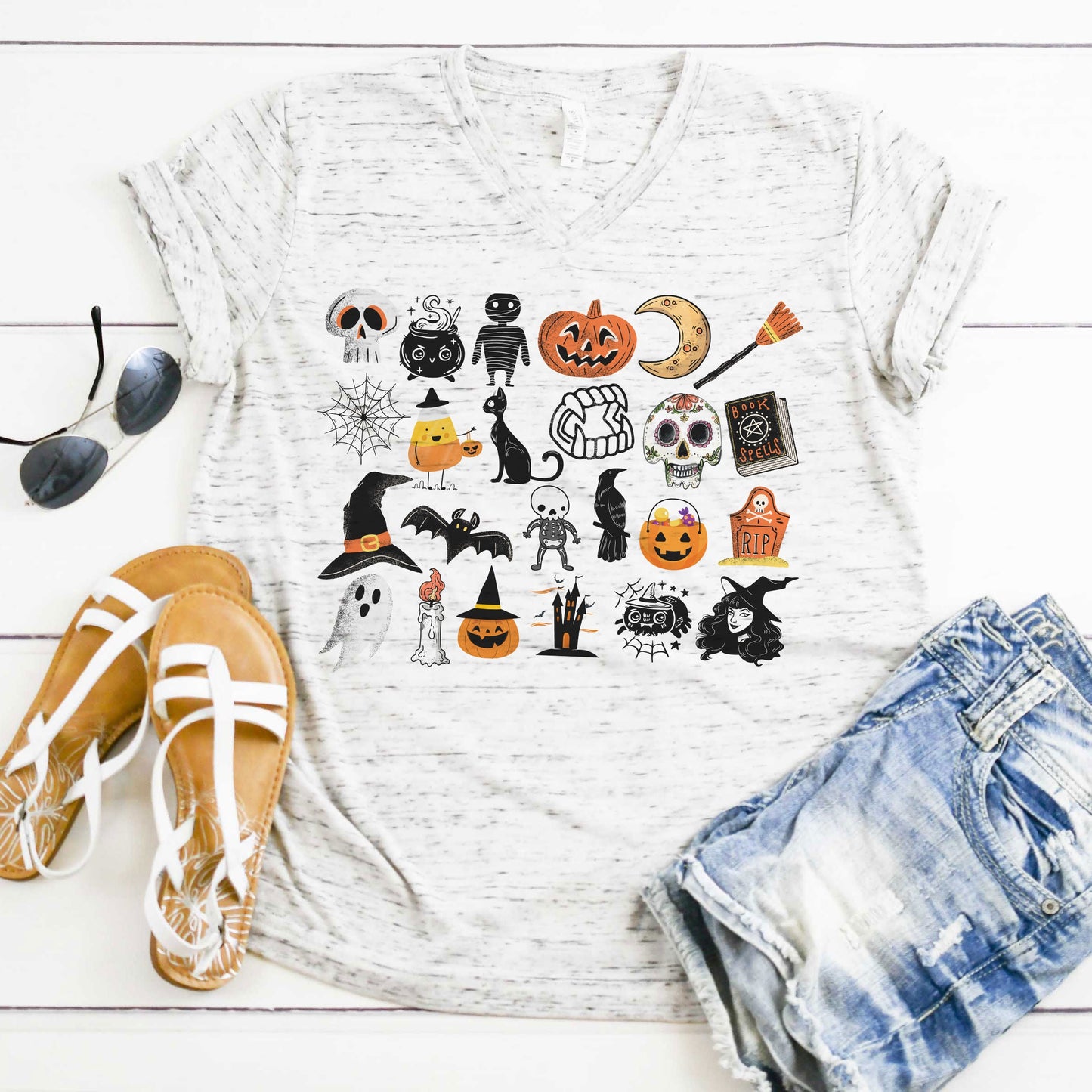 It’s the Little Things | Happy Halloween | UNISEX V-Neck T-Shirt