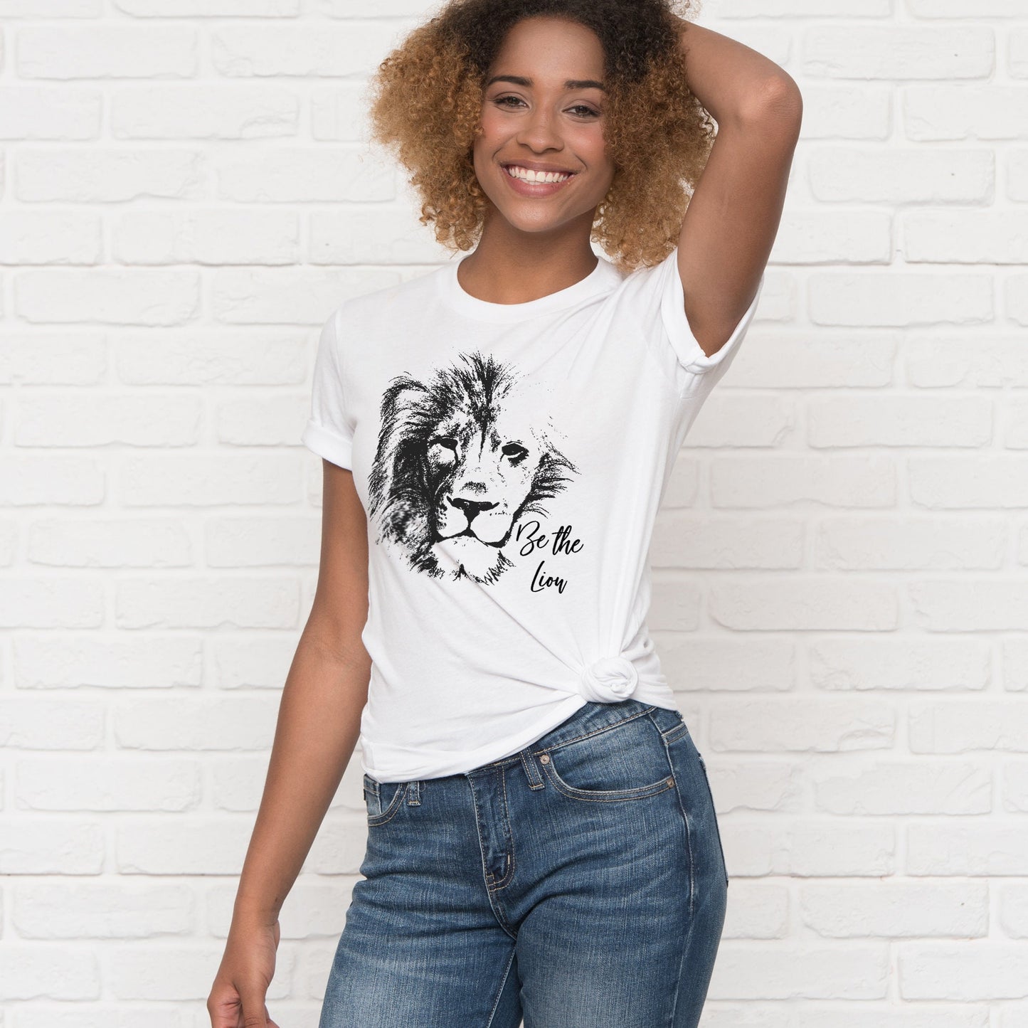 Be The Lion Women's Fierce Inspired Tee  | DesIndie | UNISEX Relaxed Jersey T-Shirt for Women