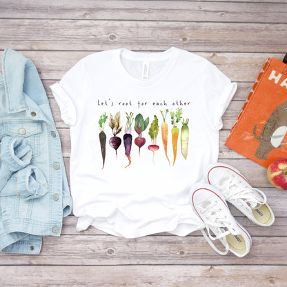 YOUTH | Let's root for each other and watch each other grow! Gardening Vegetable Green Thumb Desig | UNISEX Relaxed Jersey T-Shirt