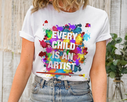 Every Child Is An Artist Ultra Soft Graphic Tee Unisex Soft Tee T-shirt for Women or Men