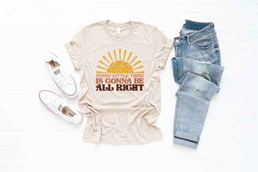 Every Little Thing Gonna Be Alright Sunshine Peaches Ultra Soft Graphic Tee Unisex Soft Tee T-shirt for Women or Men