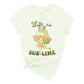 Life Is Sub-Lime Lime and Chiffon Vintage Girl Ultra Soft Graphic Tee Unisex Soft Tee T-shirt for Women or Men