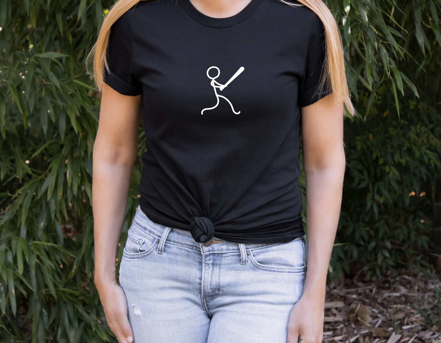 Stickman Baseball Softball Graphic Tee | DesIndie | UNISEX Relaxed Jersey T-Shirt for Women and Men