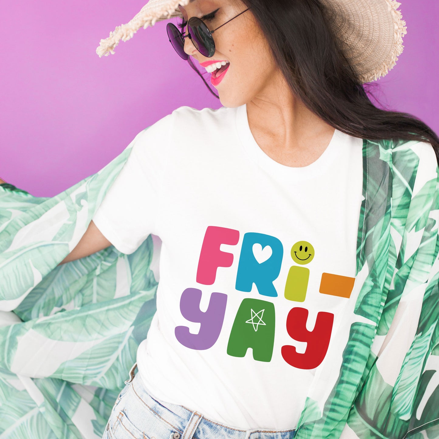 Fri=Yay!  Happy TGIF Friday Teacher Ultra Soft Graphic Tee Unisex Soft Tee T-shirt for Women or Men