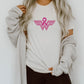 Wonder Woman Pink Ribbon Fight Breast Cancer Support Tee Style Ultra Soft Graphic Tee Unisex Soft Tee T-shirt for Women or Men