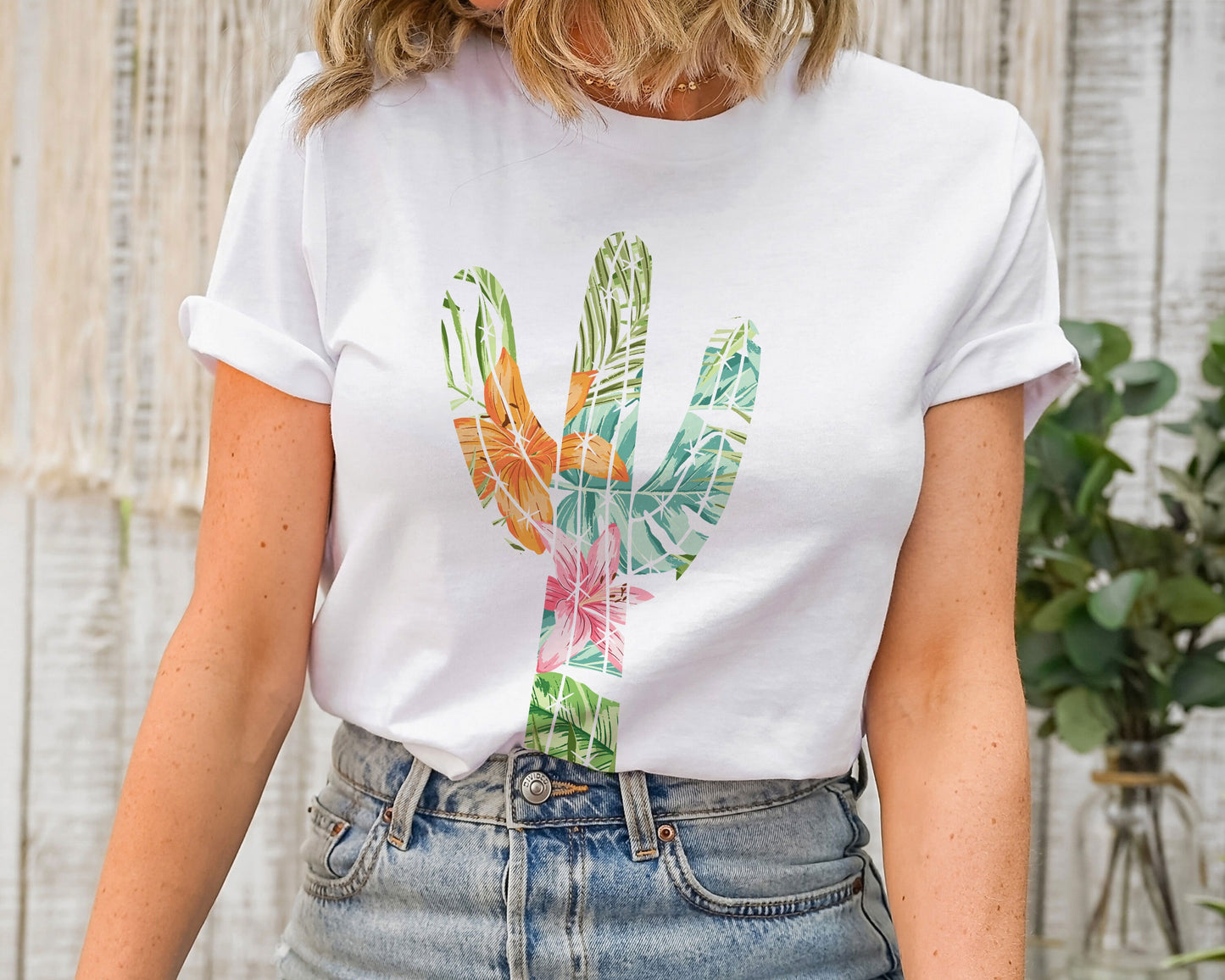 Watercolor Floral Pastel Southwest Cactus Ultra Soft Graphic Tee Unisex Soft Tee T-shirt for Women or Men