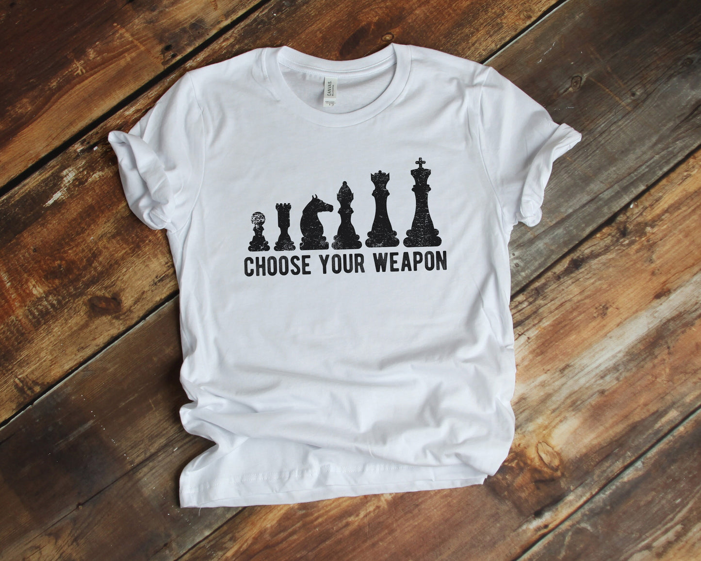 Choose Your Weapon Funny Chess Tees Ultra Soft Graphic Tee Unisex Soft Tee T-shirt for Women or Men