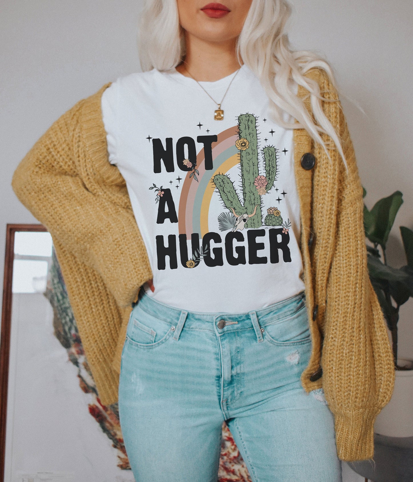 Not A Hugger Sassy Sarcastic Ultra Soft Graphic Tee Unisex Soft Tee T-shirt for Women or Men