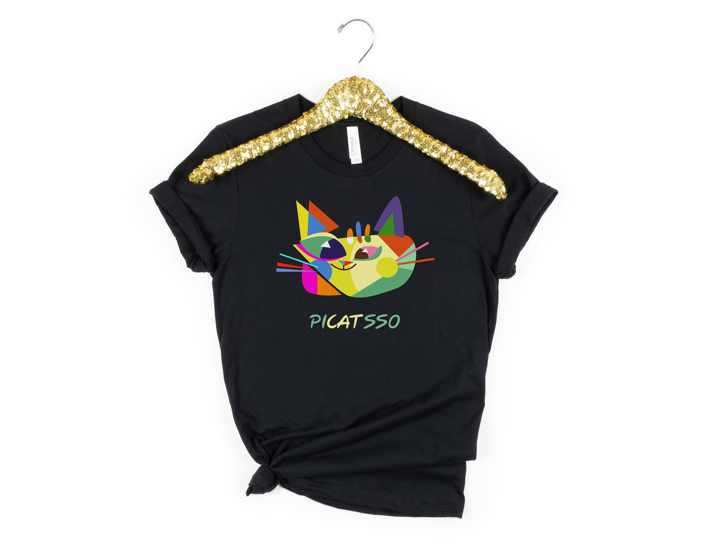 Picatsso Picasso Cat Art Ultra Soft Graphic Tee Unisex Soft Tee T-shirt for Women or Men