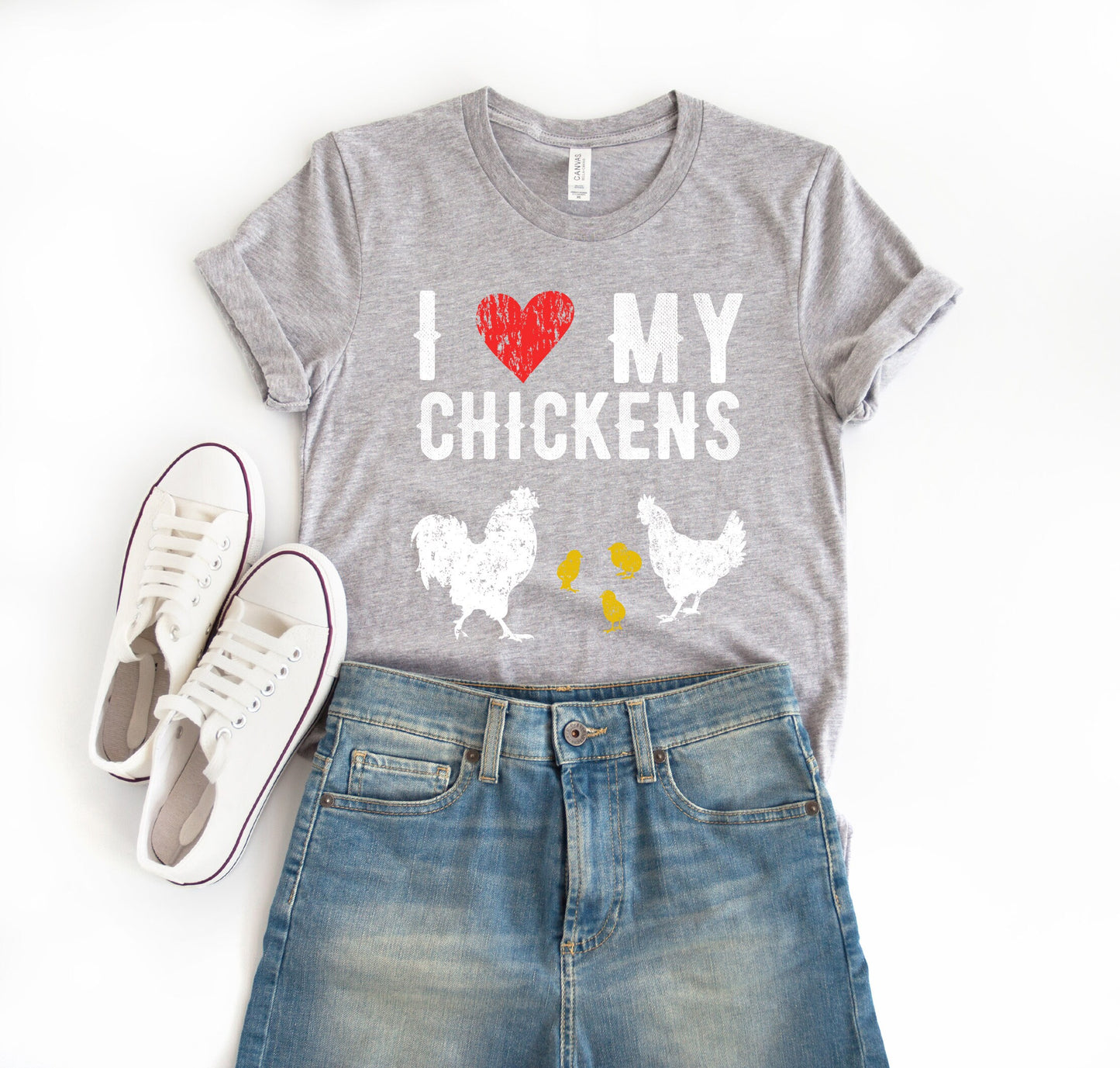 I Love My Chickens Cute Chicken Farmer Free Range Tee Shirt Ultra Soft Graphic Tee Unisex Soft Tee T-shirt for Women or Men