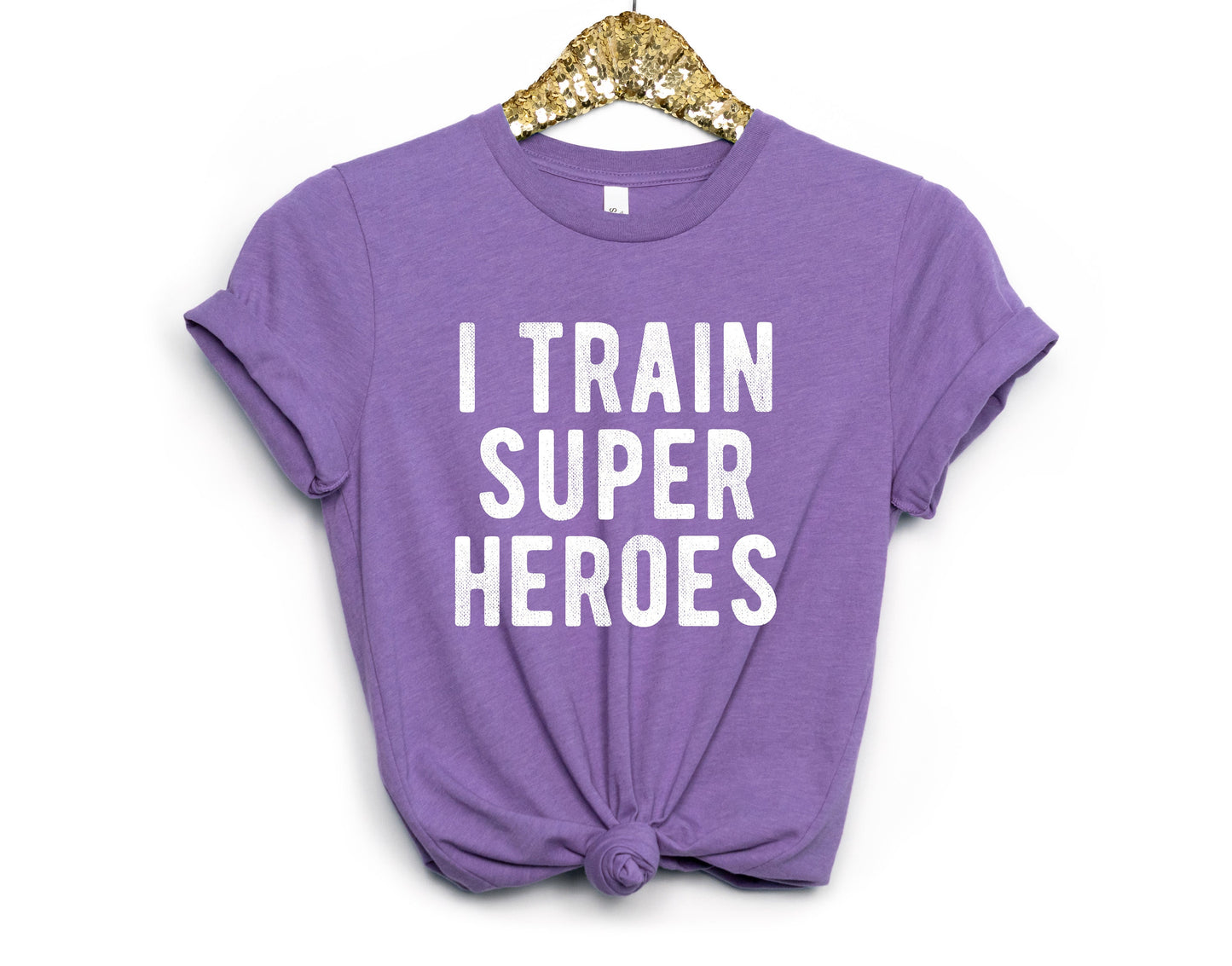 I Train Super Hero Teaching Teacher Coach P.E. Ultra Soft Graphic Tee Unisex Soft Tee T-shirt for Women or Men