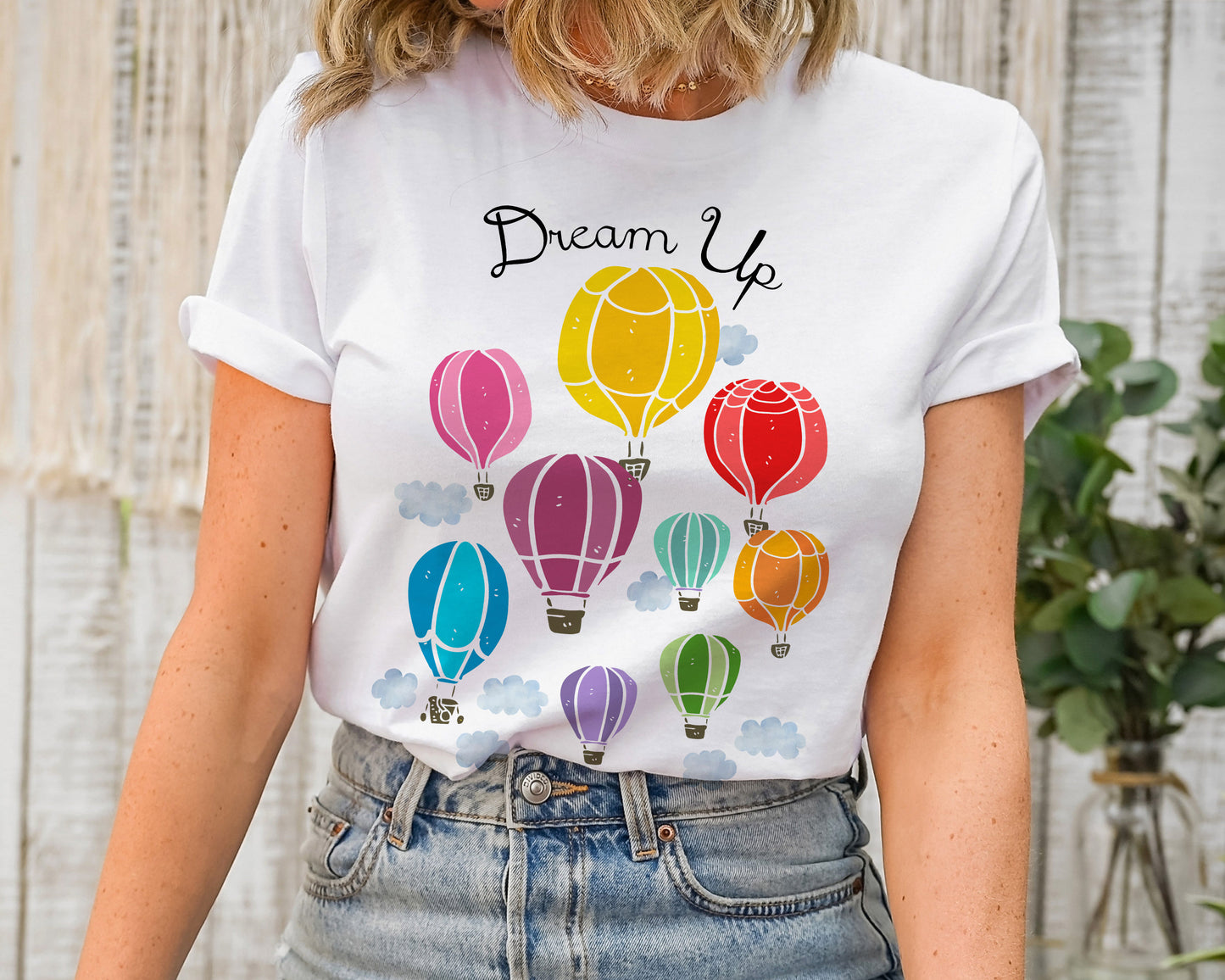 Dream Up Hot Air Balloons Ultra Soft Graphic Tee Unisex Soft Tee T-shirt for Women or Men