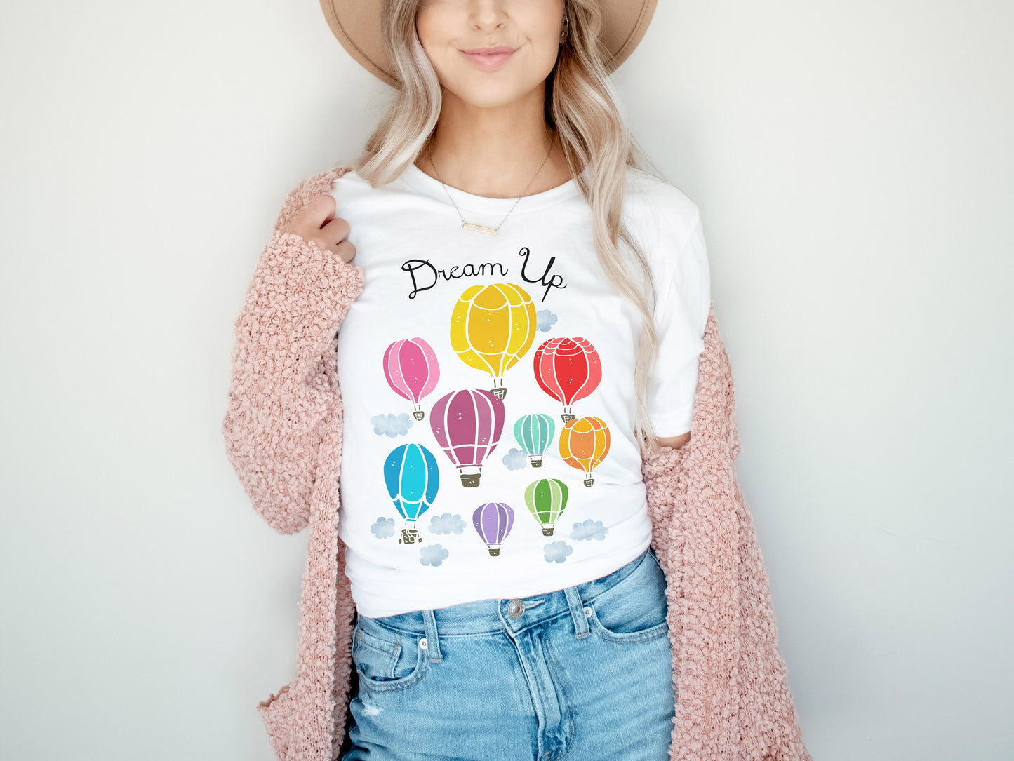 Dream Up Hot Air Balloons Ultra Soft Graphic Tee Unisex Soft Tee T-shirt for Women or Men