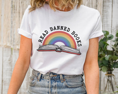 Read Banned Books Library Teacher Ultra Soft Graphic Tee Unisex Soft Tee T-shirt for Women or Men