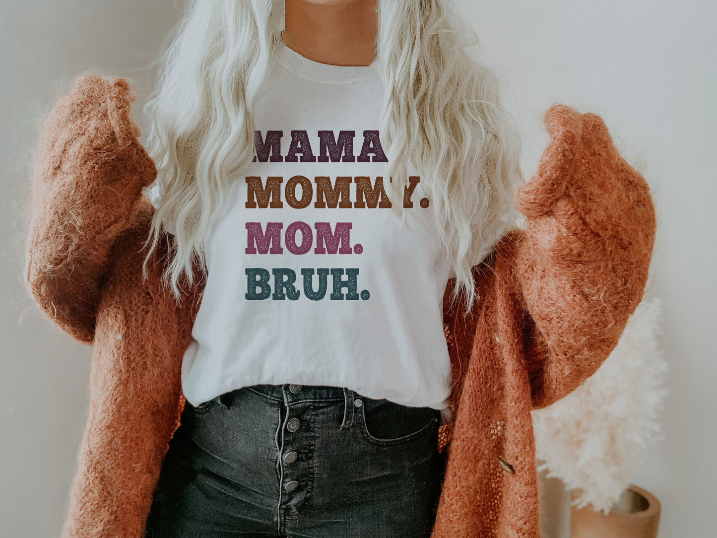 Mama Mommy Mom Bruh Mother Evolution Funny Ultra Soft Graphic Tee Unisex Soft Tee T-shirt for Women or Men