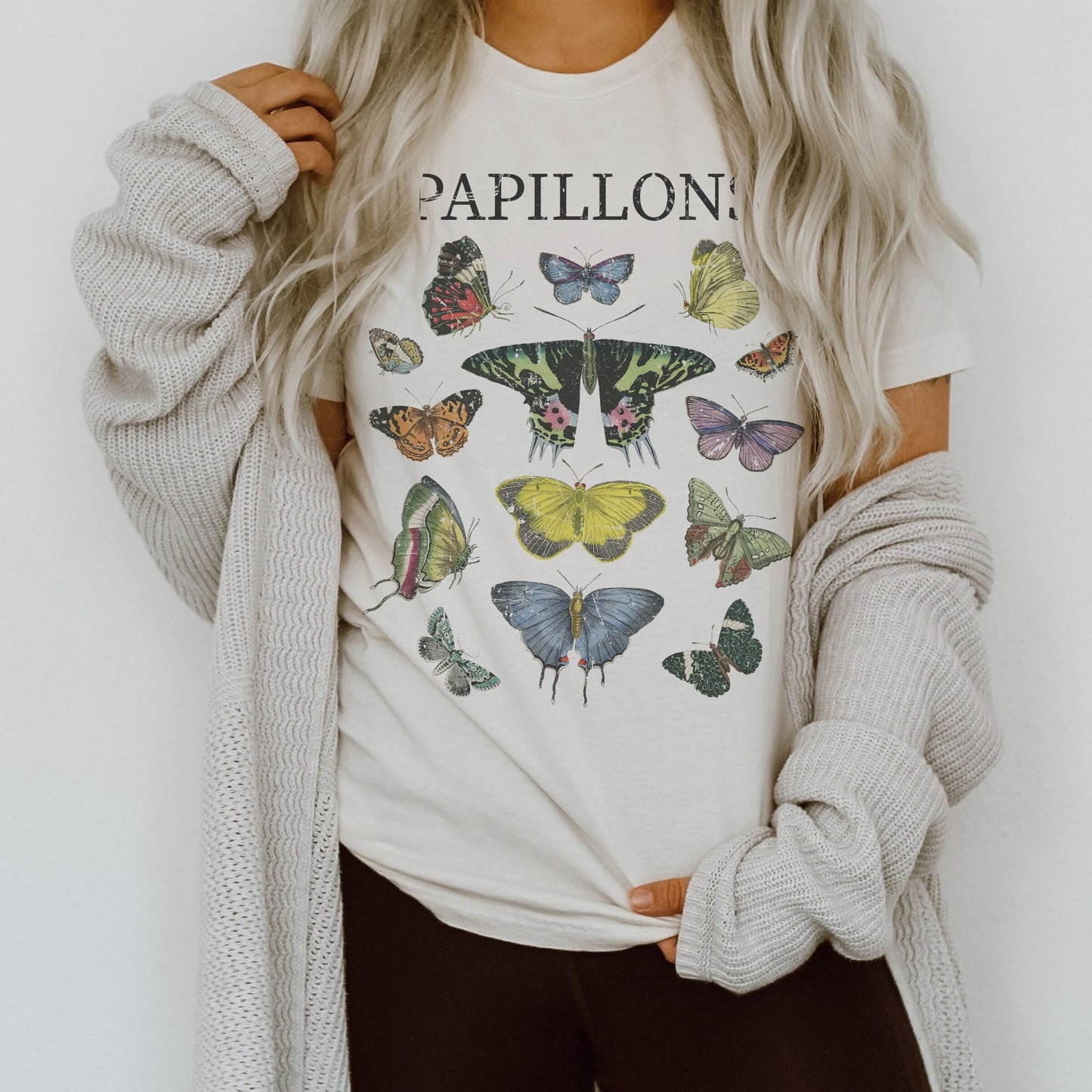 Papillons Butterflies Butterfly Ultra Soft Graphic Tee Unisex Soft Tee T-shirt for Women or Men