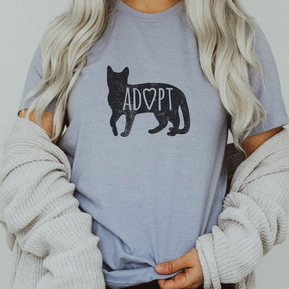 Adopt Shelter Cats Kitten Animal Lovers Unisex Soft Tee T-shirt for Women or Men