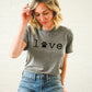 Dog Paw Print Love Word | UNISEX Relaxed Jersey T-Shirt for Women
