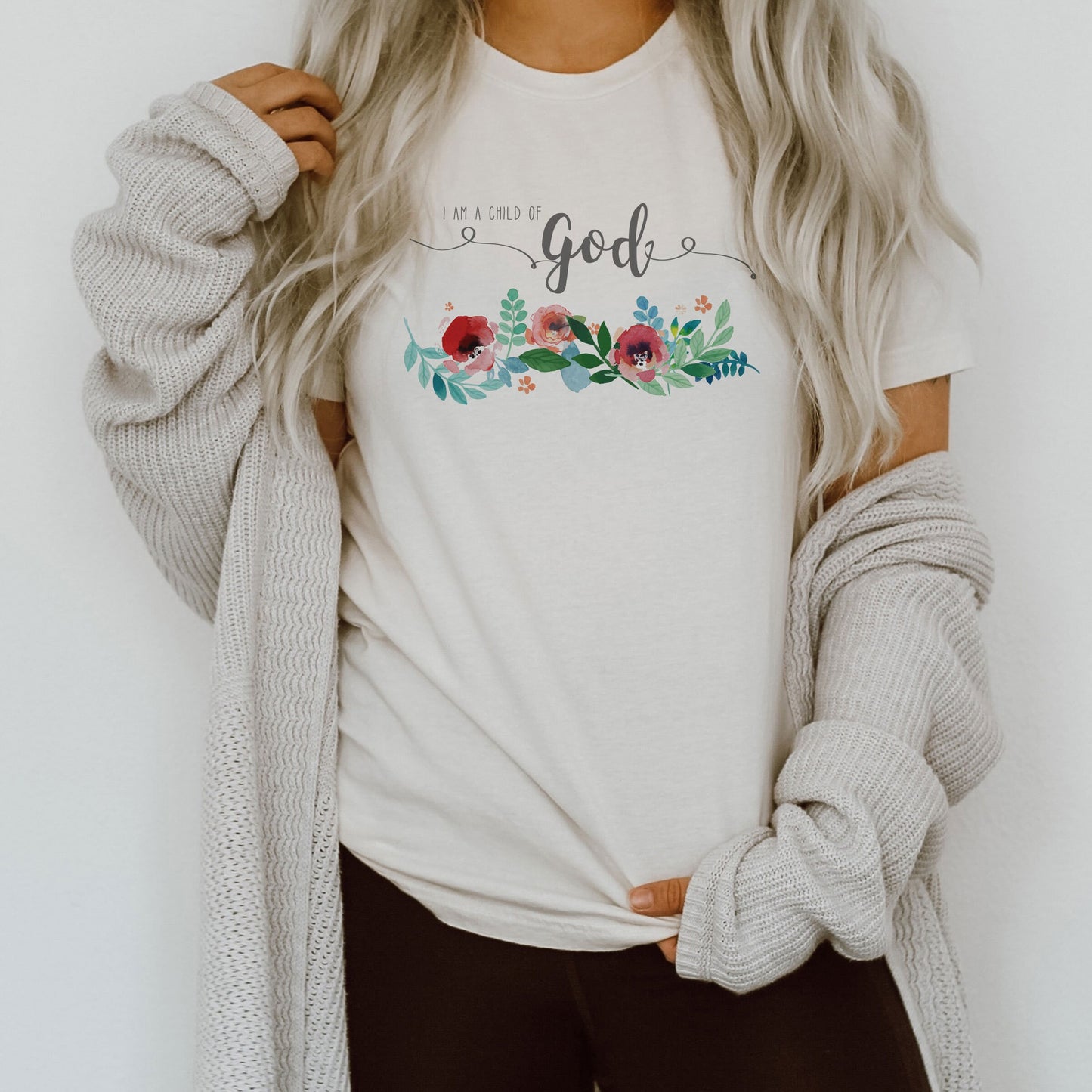I Am A Child Of God Floral Religious Christian Ultra Soft Graphic Tee Unisex Soft Tee T-shirt for Women or Men
