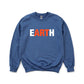 Earth is A Work of Art Ultra Cozy Retro Drop Shoulder Graphic Sweatshirt Unisex Soft Tee T-shirt for Women or Men