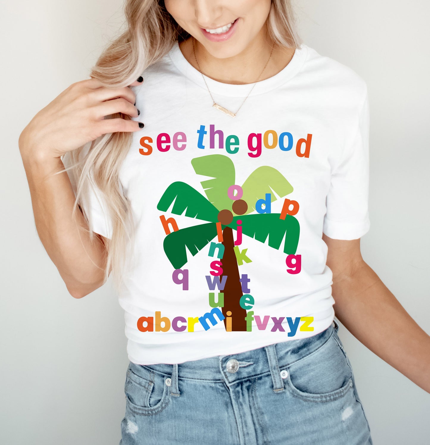 Chicka Chicka Alphabet See the Good Educational Teacher Ultra Soft Graphic Tee Unisex Soft Tee T-shirt for Women or Men