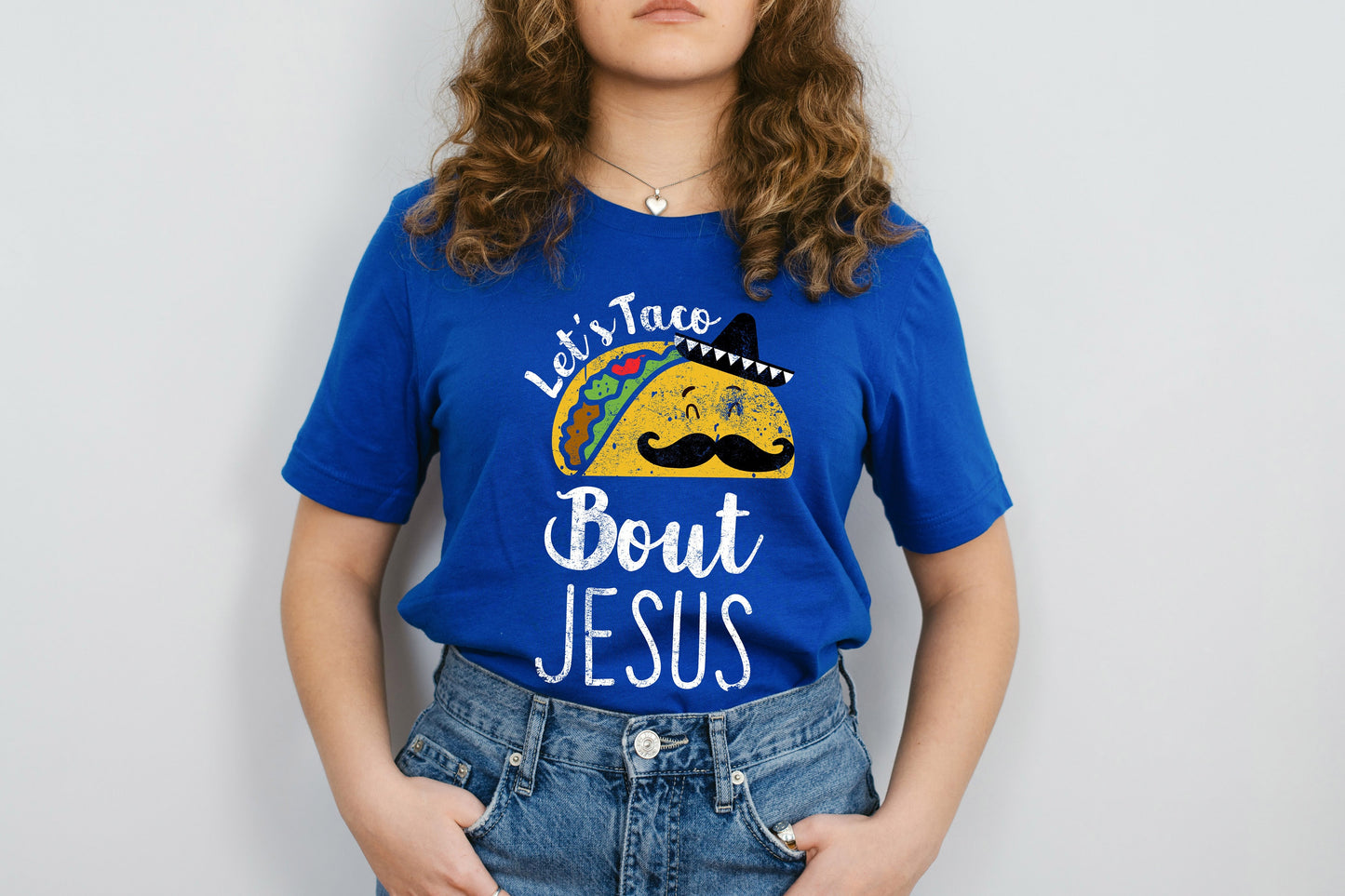 Let's Taco Bout Jesus Lets talk about Jesus Vintage Ultra Soft Graphic Tee Unisex Soft Tee T-shirt for Women or Men
