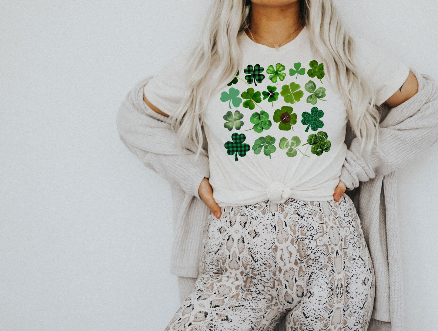 20 Different Kinds of Lucky Clovers St Patrick's Day Inspiring Ultra Soft Graphic Tee Unisex Soft Tee T-shirt for Women or Men