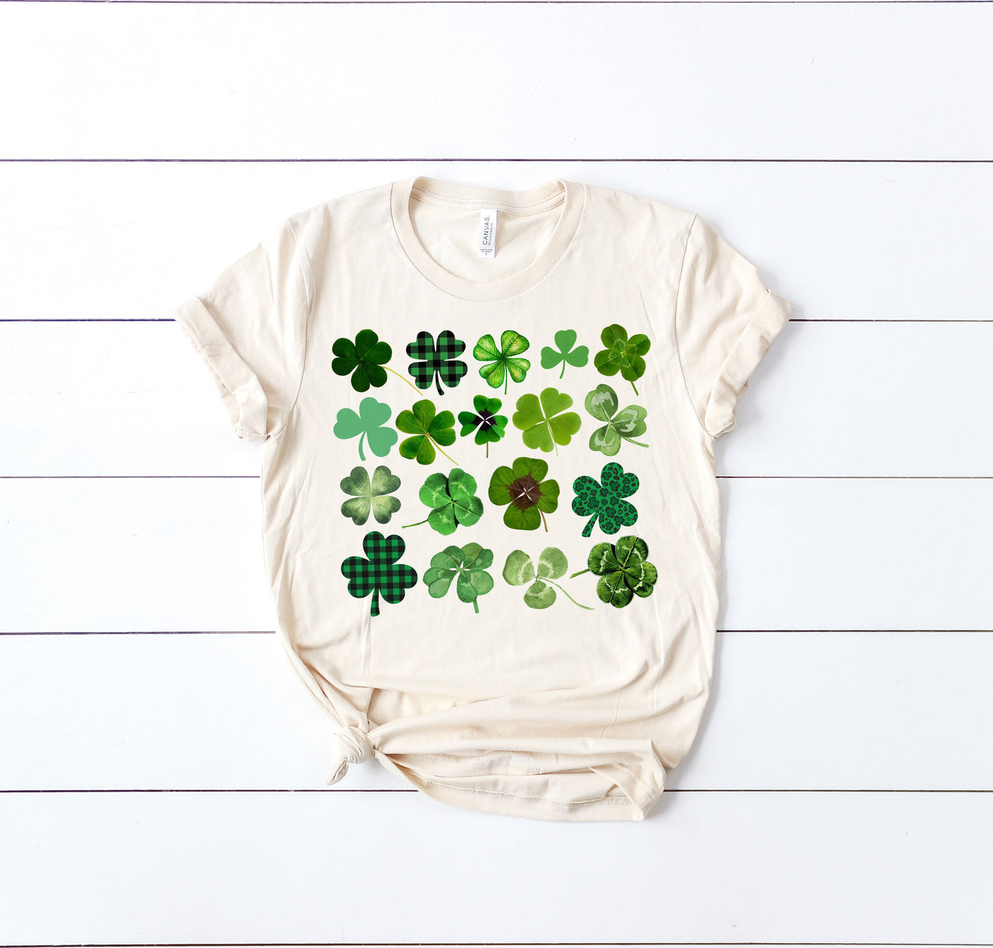 20 Different Kinds of Lucky Clovers St Patrick's Day Inspiring Ultra Soft Graphic Tee Unisex Soft Tee T-shirt for Women or Men
