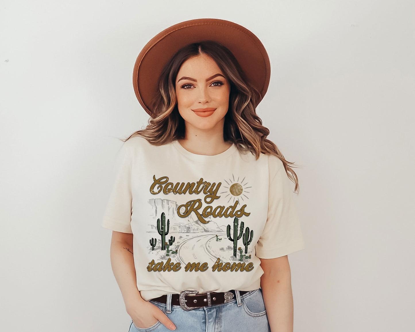 Take me Home Country Roads Retro Vintage Western Boho Ultra Soft Graphic Tee Unisex Soft Tee T-shirt for Women or Men