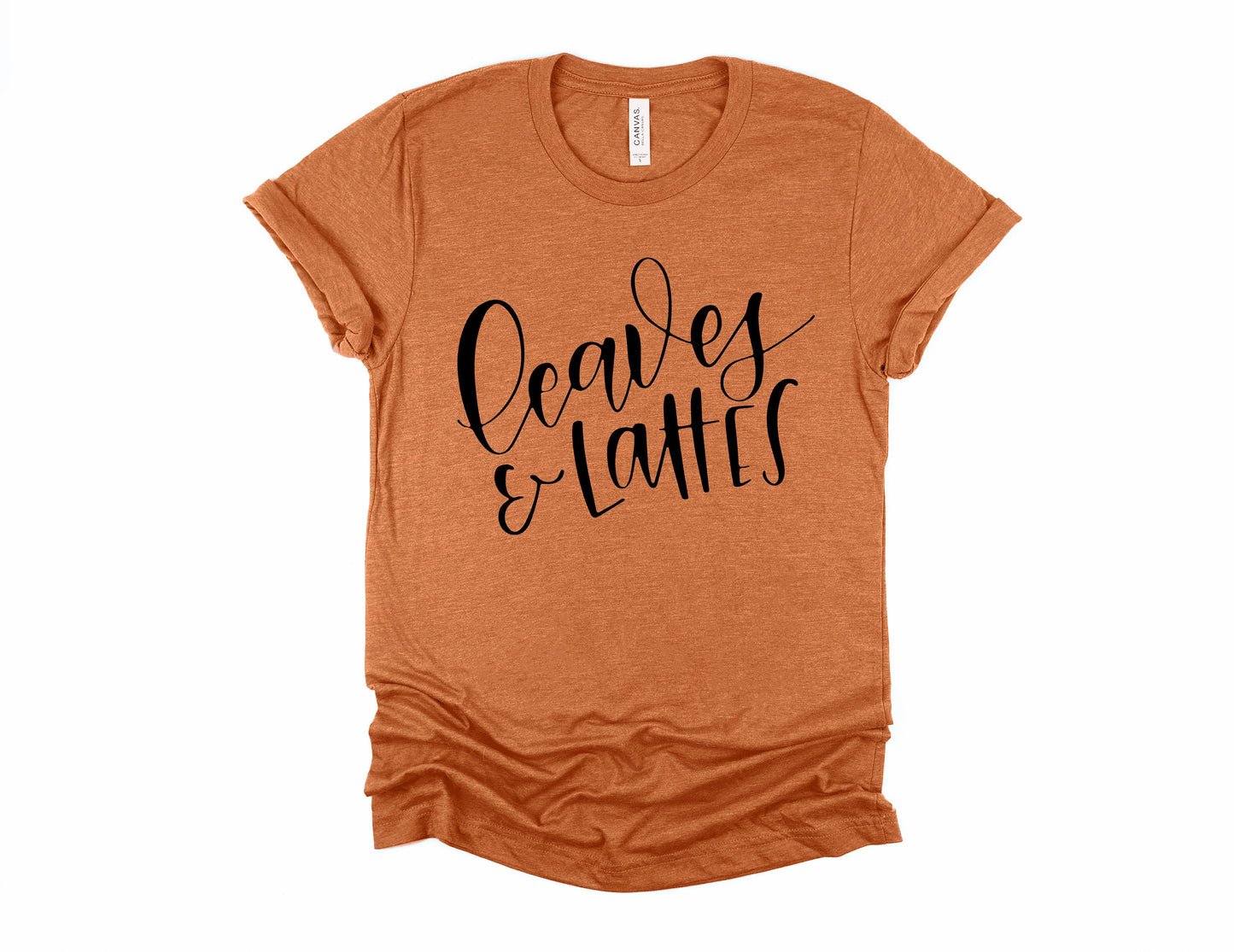 Leaves and Lattes Coffee Lovers Fall Autumn Thanksgiving | UNISEX Relaxed Jersey T-Shirt for Women