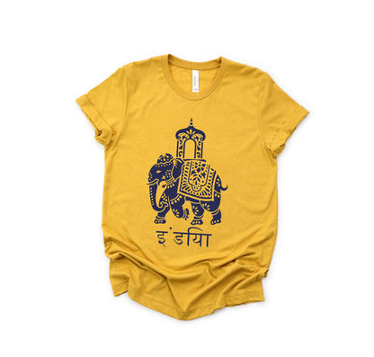 Indian Style Elephant Retro Boho Hippie Style Ultra Soft Graphic Tee Unisex Soft Tee T-shirt for Women