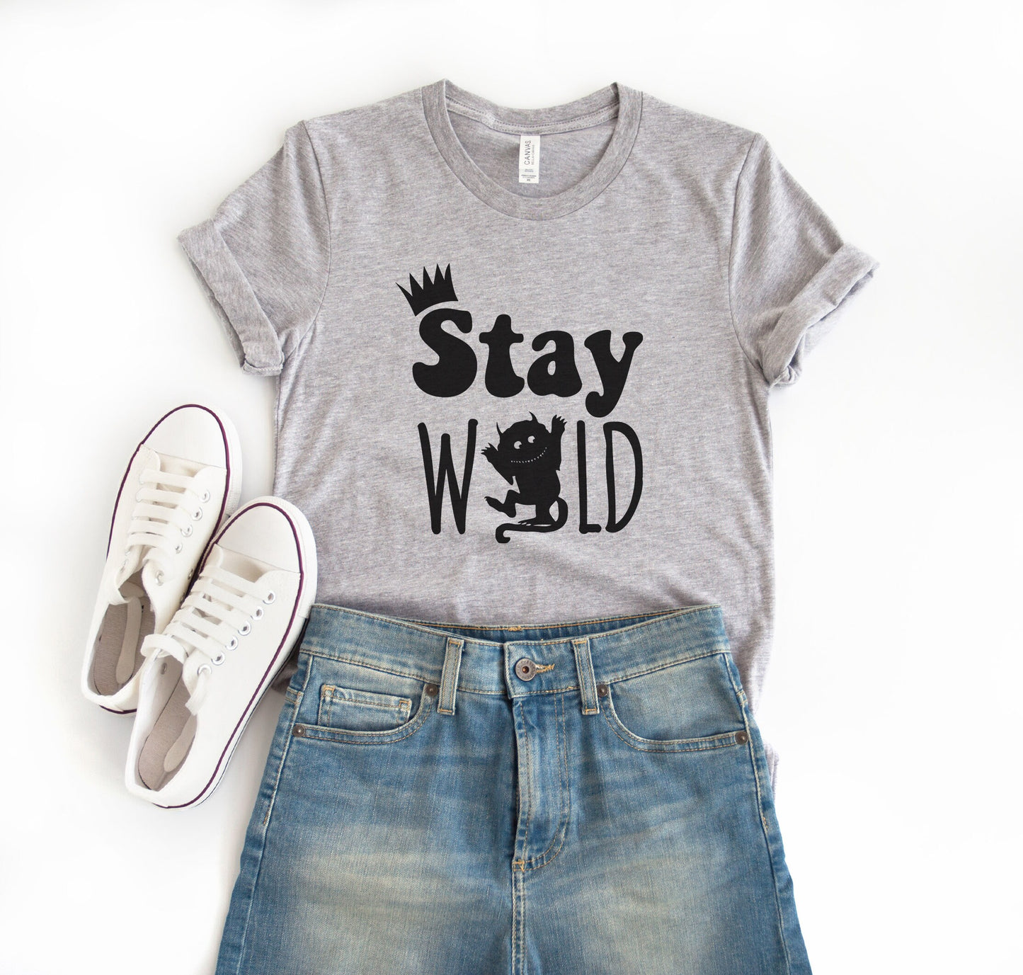 Stay Wild Children's Book Nostalgia Things from the 80's Unisex Soft Tee T-shirt for Women or Men