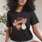 Stay Spooky Vintage Pumpkin and Ghost Graphic Unisex T-shirt for Women