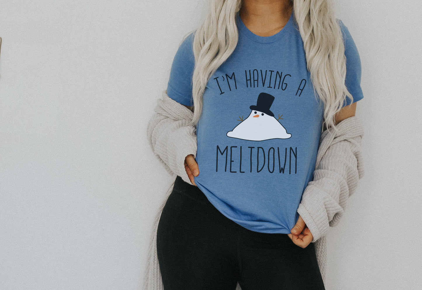 I'm Having a Meltdown Funny Adorable Snowman Christmas Winter Ultra Soft Graphic Tee Unisex Soft Tee T-shirt for Women or Men