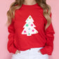 Bright Modern Christmas Tree Variety Christmas Winter Holiday Soft Cozy Sweatshirt